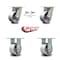 Service Caster 4 Inch Kingpinless Semi Steel Wheel Caster Swivel Locks 2 Rigid SCC, 2PK SCC-KP30S420-SSR-BSL-2-R-2 - alternate 7